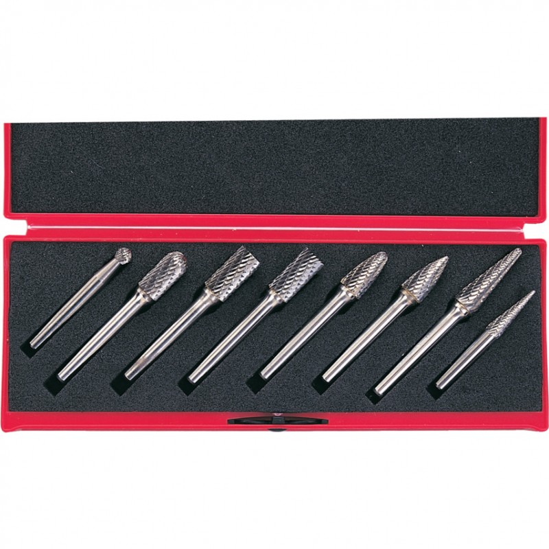 York.8-PCE DOUBLE CUT BURR SET CUT 6 6mm SHANK